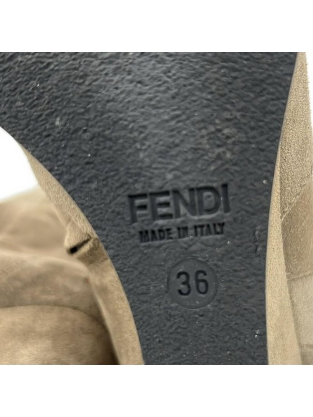 Fendi Long Boots 36 Gray Beige Grey-beige - Picture 7 of 8